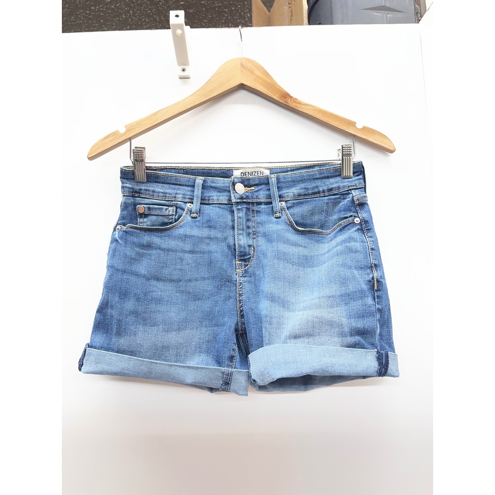 Denizen from Levi's Womens Mid Rise Cuffed Denim Shorts Blue Size 2 W26 87329